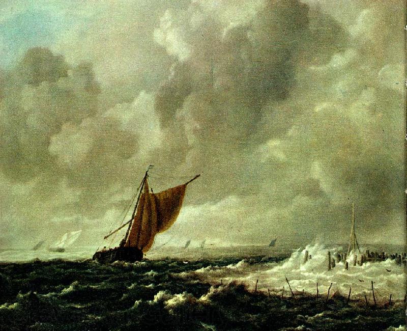 Jacob van Ruisdael sjostycke Norge oil painting art